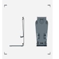 Miniatyrbillede 4 af 4: Foldbar, drejelig mobiltelefonholder i aluminiumslegering