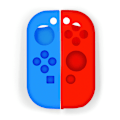 Miniatyrbild 1 av 5: Silikonskyddsfodral för Switch Joycon Röd+blå