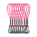 10-pack Mini Bungee Snören - 25cm Elastiska Bagageremmar med Karbinhake, mångsidig lastsäkring för hem, utomhus och cykling Rose red Rose red