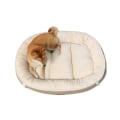 Miniatyrbild 3 av 4: Mocka Flanell Nest Hundsäng Husdjurssäng Mat Grå M