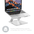 Miniatyrbild 2 av 7: DESIRE2 Laptopställ Dual Pivot Riser Justerbar Aluminium Silver