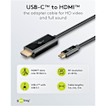 Miniatyrbillede 3 af 10: USB-C™-til-HDMI™-kabel 4K @ 60 Hz, 3 m, sort