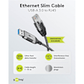 Miniatyrbild 2 av 11: Ethernet-kabel USB-A 3.0 till RJ45, Slim, 10 m