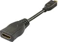 HDMI High Speed ​​adapter, Micro HDMI ma - HDMI fe, 0.1m, bl