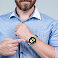 Miniatyrbild 7 av 7: Klockarmband i äkta läder för Samsung Watch 4/5/6/7 - 20MM Svart