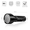 Pikkukuva 3 / 7: INF UV-taskulamppu 51 LED-valolla 395 nm vedenpitävä