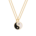 Miniatyrbillede 1 af 5: Yin Yang par halskæde med matchende vedhæng Guld 2 stk