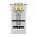Pikkukuva 5 / 5: Pistoke RJ45 CAT6 UTP Liitin Tuuletus IDDR0-100 Läpinäkyvä 100 kpl.