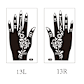 Miniatyrbild 1 av 3: Temporära Tatueringar för Handrygg - 1 Par
