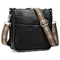 Miniatyrbild 1 av 4: Snygg PU-väska för kvinnor: Crossbody axelväska Svart
