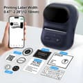 Miniatyrbillede 2 af 11: Termisk labelprinter med Bluetooth, Type-C USB og Toprint-app til Android og Apple, 203dpi og justerbar papirbredde White White