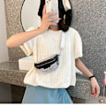 Pikkukuva 2 / 8: PU-nahkainen crossbody-rintakassi naisille Musta