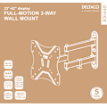 Miniatyrbild 7 av 8: OFFICE Fullmotion wall Mount tilt swivel 23"42" 25 kg