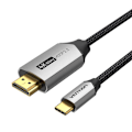 Pikkukuva 4 / 5: USB-C tai HDMI 2.0 kaapelituuletus CRBBG 1,5m, 4K 60Hz (musta)