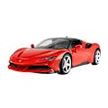 Pikkukuva 4 / 6: RASTAR R/C 1:14 Ferrari SF90 Stradale kaukosäädinauto (punainen)