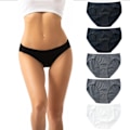 Miniatyrbild 3 av 6: Andningsbar bomullsshorts för kvinnor, 5-pack M
