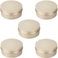 Miniatyrbild 1 av 5: Aluminiumplåtburk med Skruvlock 10 ml 5-pack Guld