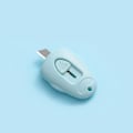 Miniatyrbillede 1 af 2: Mini hobbykniv med nøgleringshul Blå