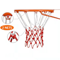Miniatyrbild 1 av 2: Rött och vitt basketnät - 3,0 mm polypropen