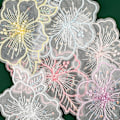 Miniatyrbild 2 av 11: 12-delade spetsblomma applikationer broderade lappar för DIY-hantverk