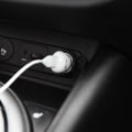 Miniatyrbild 2 av 3: Laddare 12-24V 1xUSB 1A Vit MicroUSB Kabel Rund 1m