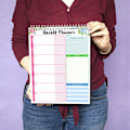 Miniatyrbild 3 av 3: Veckoplanerare D - PVC Double Coil Bound Agenda för tidshantering