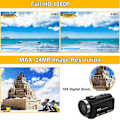 Miniatyrbillede 6 af 6: INF Videokamera 1080P / 24MP / 16x zoom og drejelig LCD-skærm