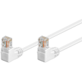 Miniatyrbild 1 av 5: Patchkabel CAT 5e, 2x 90° vinklad, U/UTP, vit, 10 m