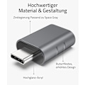 Miniatyrbild 3 av 4: USB 3.2 till USB-C OTG-adapter 10 Gbps Grå
