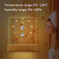 Miniatyrbild 8 av 11: Bastutermometer med omgivningsljus - Vit - ℃