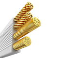 Miniatyrbild 7 av 10: Snabbladdningskabel 3in1 Baseus Free2Draw, USB till micro USB+USB-C+Lightning, 3,5A, 1,1m (vit)