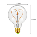 Miniatyrbild 4 av 4: LED-lampa Edison Bulb Heart Filament E27 4W 220V Dimbar glödlampa