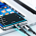 Miniatyrbillede 5 af 5: 100W Digital Display USB-C Kabel - Flettet Sort 1M