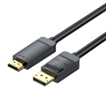 Miniatyrbillede 7 af 7: DisplayPort 1.2 til HDMI 1.4 kabelventilation HAGBH 2m, 4K 30Hz (sort)