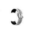 Miniatyrbillede 1 af 5: Silikone urrem til Samsung Galaxy Watch 5/4 Sort + Hvid