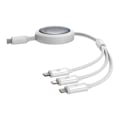 Miniatyrbild 3 av 10: Snabbladdningskabel 3in1 Baseus Free2Draw USB-C till USB-C/Lightning/Micro 100W, 1,1m (vit)