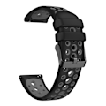 Miniatyrbillede 2 af 4: Silikone urrem til Huawei Watch 4/3, GT2, GT3 Pro Sort+grå S