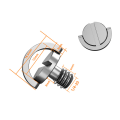 Miniatyrbild 2 av 2: 2-pack 1/4-20 handdra åt skruvar för kamerans snabbkopplingsplatta Silver Size 4