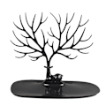 Miniatyrbillede 1 af 4: Sort Hjort Smykkeskrin - Elegant Smykkeholder til Øreringe, Halskæder & Armbånd