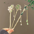 Pikkukuva 2 / 4: Tyylikäs Magnolia Hairpin Tone Alloy -hiuspuikko naisille 6