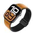 Miniatyrbillede 1 af 4: Ægte læderrem med magnetisk lukning til Apple Watch Series 8/9/Ultra 2 Grå L