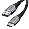 Pikkukuva 5 / 6: USB 2.0 A–USB-C 3A kaapeli 0,5 m tuuletus CODHD harmaa