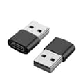 2-pak USB-C til USB-adapter til dataoverførsel og opladning Black Black