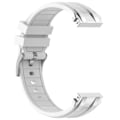Miniatyrbillede 2 af 4: Premium silikone urrem 22 mm til Garmin, Samsung, Huawei (sølvspænde) Hvid
