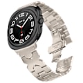 Miniatyrbillede 1 af 7: Elegant rustfrit stålrem til Samsung Watch7 47mm Ultra Stjernelys