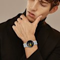 Miniatyrbild 7 av 7: Armband i rostfritt stål med gnistrande krona för Google Pixel Watch