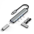 Miniatyrbild 2 av 5: USB-C till USB 3.0 Hub med 4-portar Silvergrå
