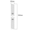 Miniatyrbillede 2 af 6: Tekstureret stålrem til Garmin Forerunner 165/165 Music/168/168 Music/D2 Air X10/Bounce/vivoactive 5/Active 5/VivoMove T Hvid 22 mm