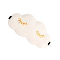 Miniatyrbild 2 av 4: 3D-molnsömnmask med guldfärgade ögonfransar Beige