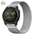 Miniatyrbild 1 av 4: Snabbkoppling Milanese Metal Watch Strap för Garmin Fenix 7X Pro/Fenix 58 Silver 26 mm